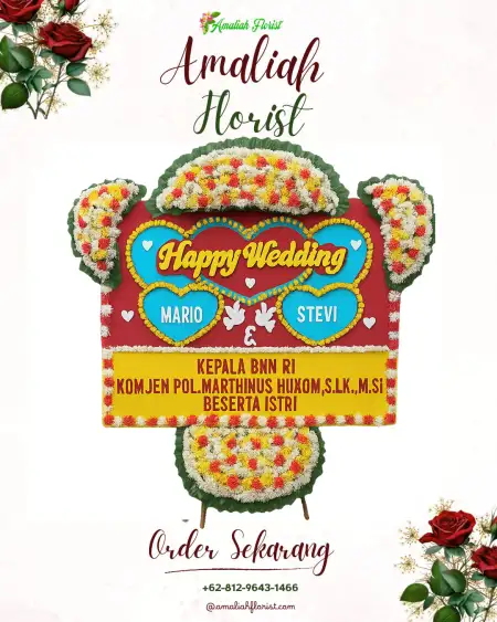 Papan Bunga Pernikahan Kedokan Agung